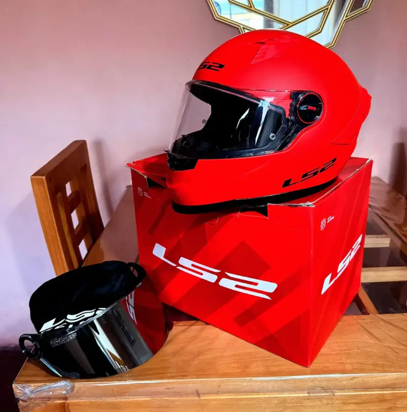 Casco integral LS2 rojo - 1