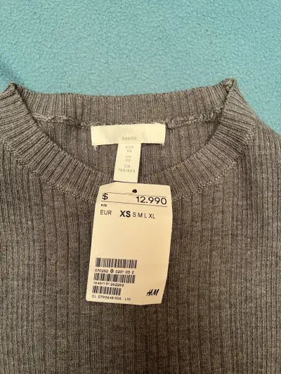 Suéter gris de punto H&M para mujer - miniatura 4