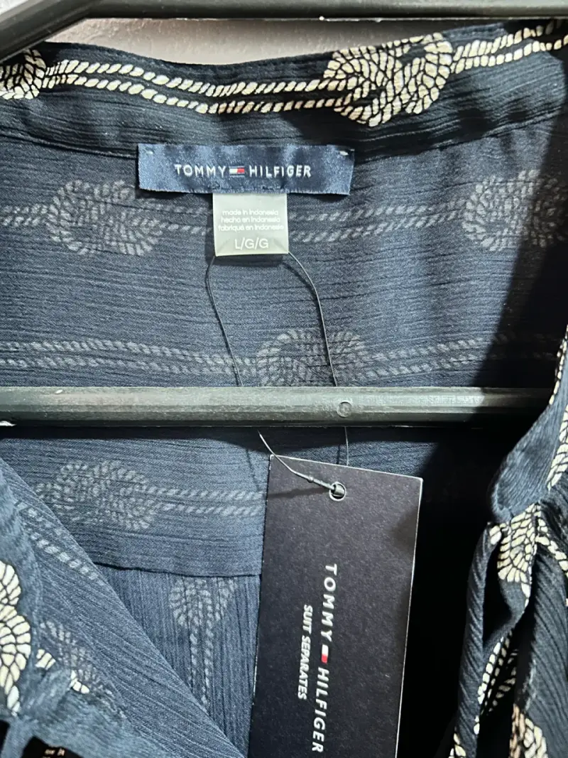 Blusa sin mangas Tommy Hilfiger azul con estampado - 2