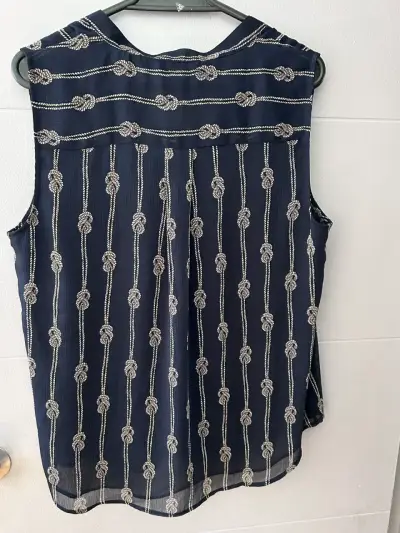Blusa sin mangas Tommy Hilfiger azul con estampado - miniatura 3