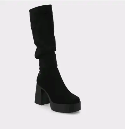 Botas negras de tacón alto elegantes - miniatura 2