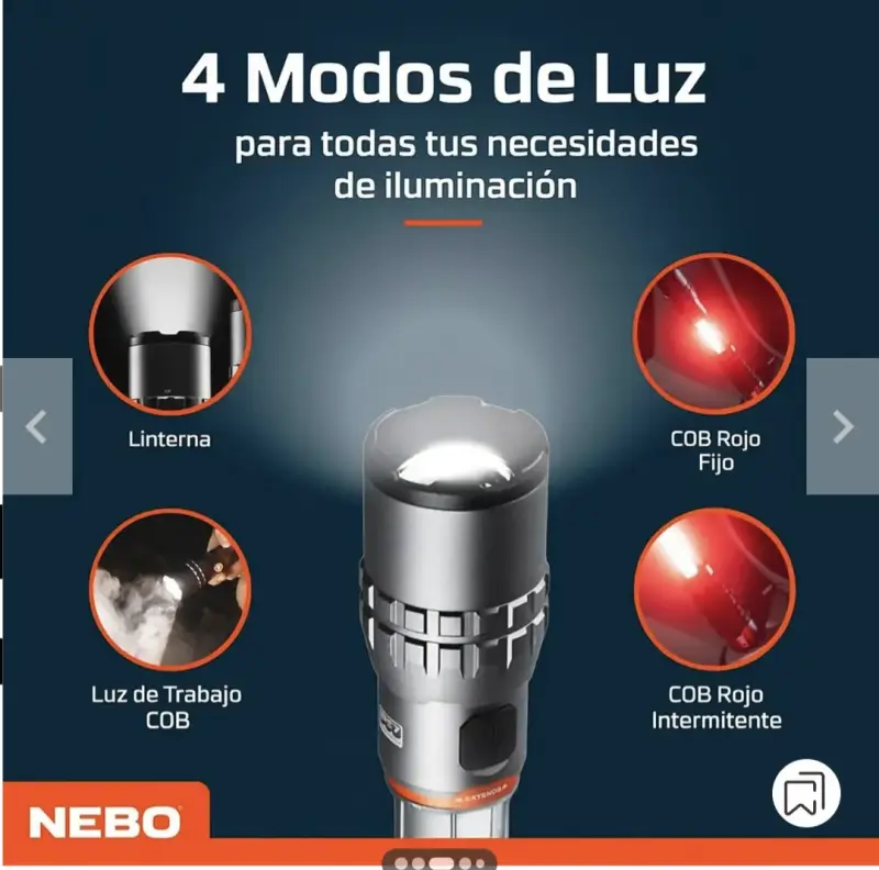 Linterna táctica LED recargable NEBO - 3