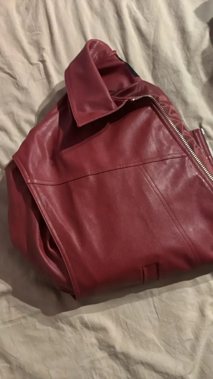 Chaqueta de cuero roja Maria Pombo - 2