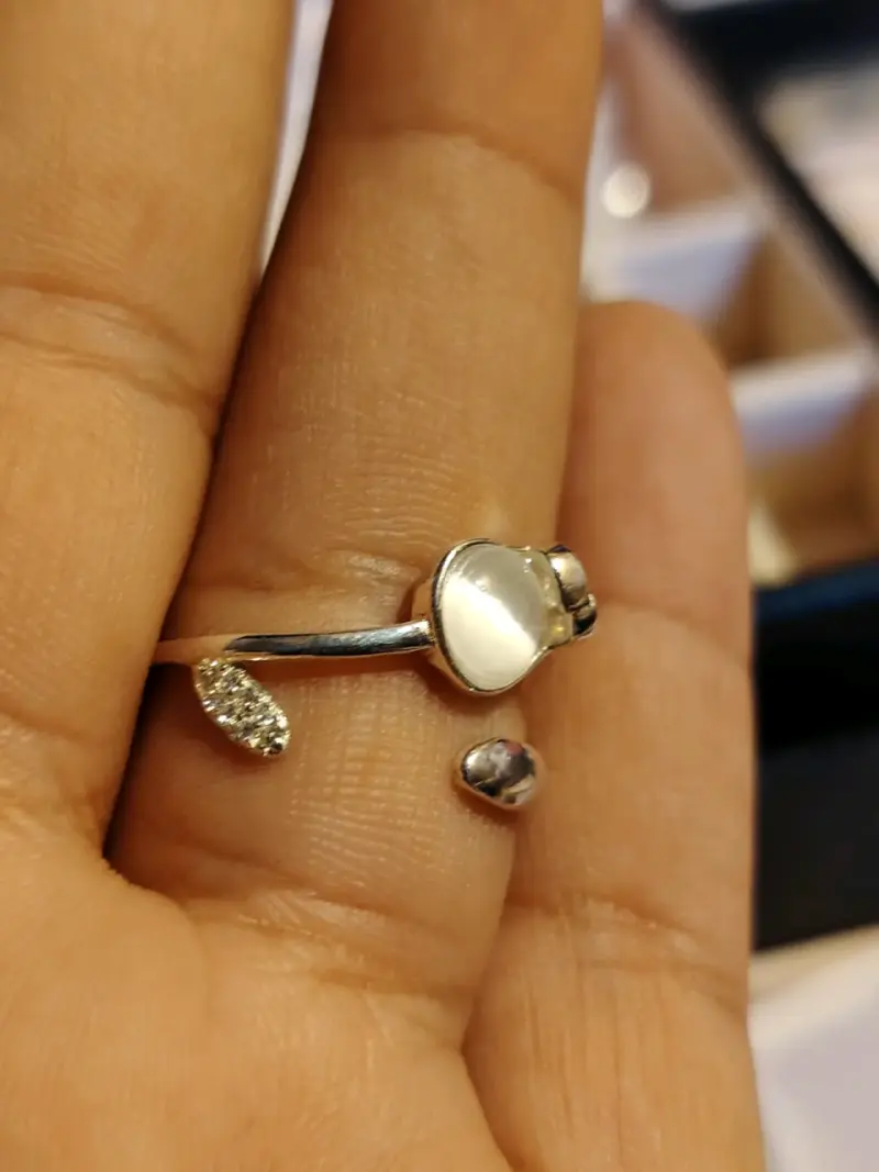Anillo ajustable de plata 925 con diseño moderno - 1