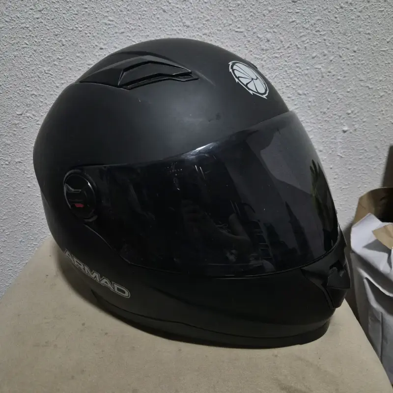 Casco de moto negro Armad con visor - 3