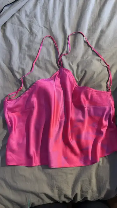 Top de tirantes rosa satinado - miniatura 1
