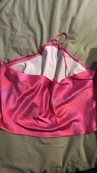 Top de tirantes rosa satinado - miniatura 2