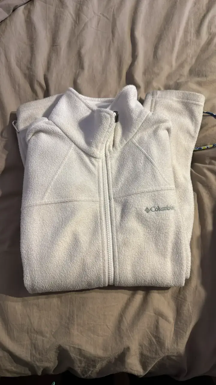 Chaqueta polar Columbia blanca para mujer