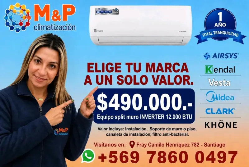 Aire acondicionado split inverter 12000 BTU
