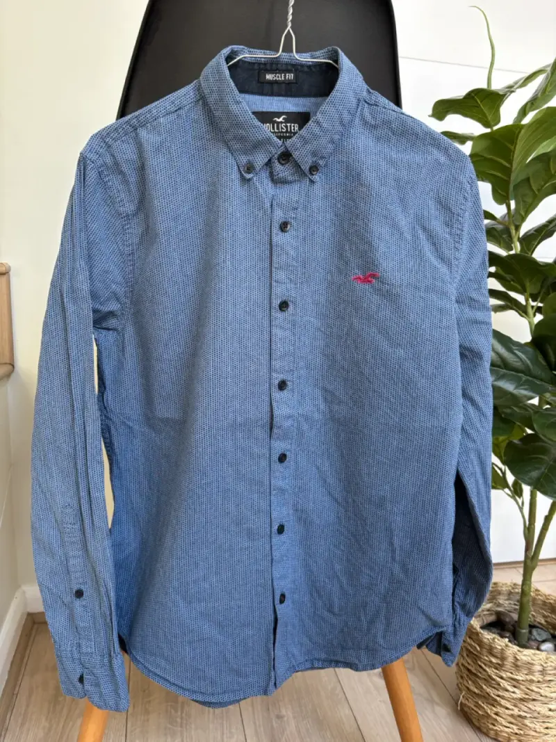 Camisa Hollister azul de hombre - 1