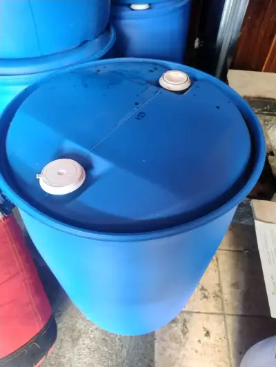 Tambor plástico azul 200 litros - miniatura 1