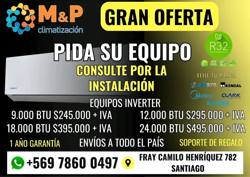 Aire acondicionado inverter 12.000 BTU