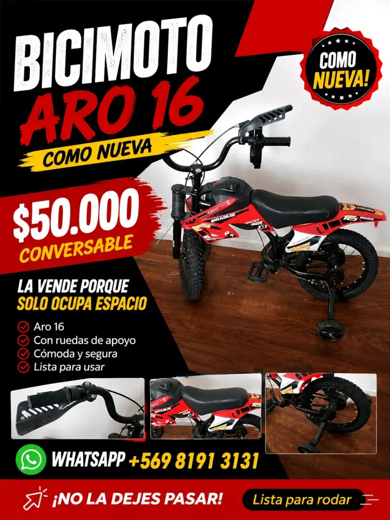 Bicimoto aro 16 como nueva