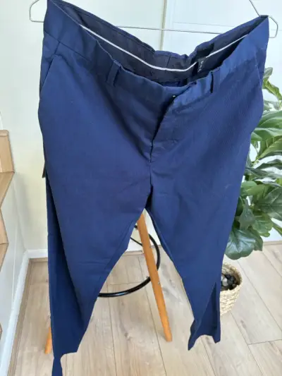 Pantalones azul de vestir para hombre - miniatura 1
