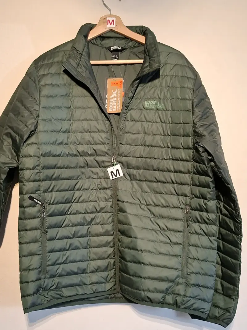 Parka de pluma verde Eddie Bauer M - 4