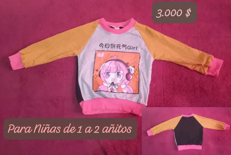 Polerón infantil con diseño animado