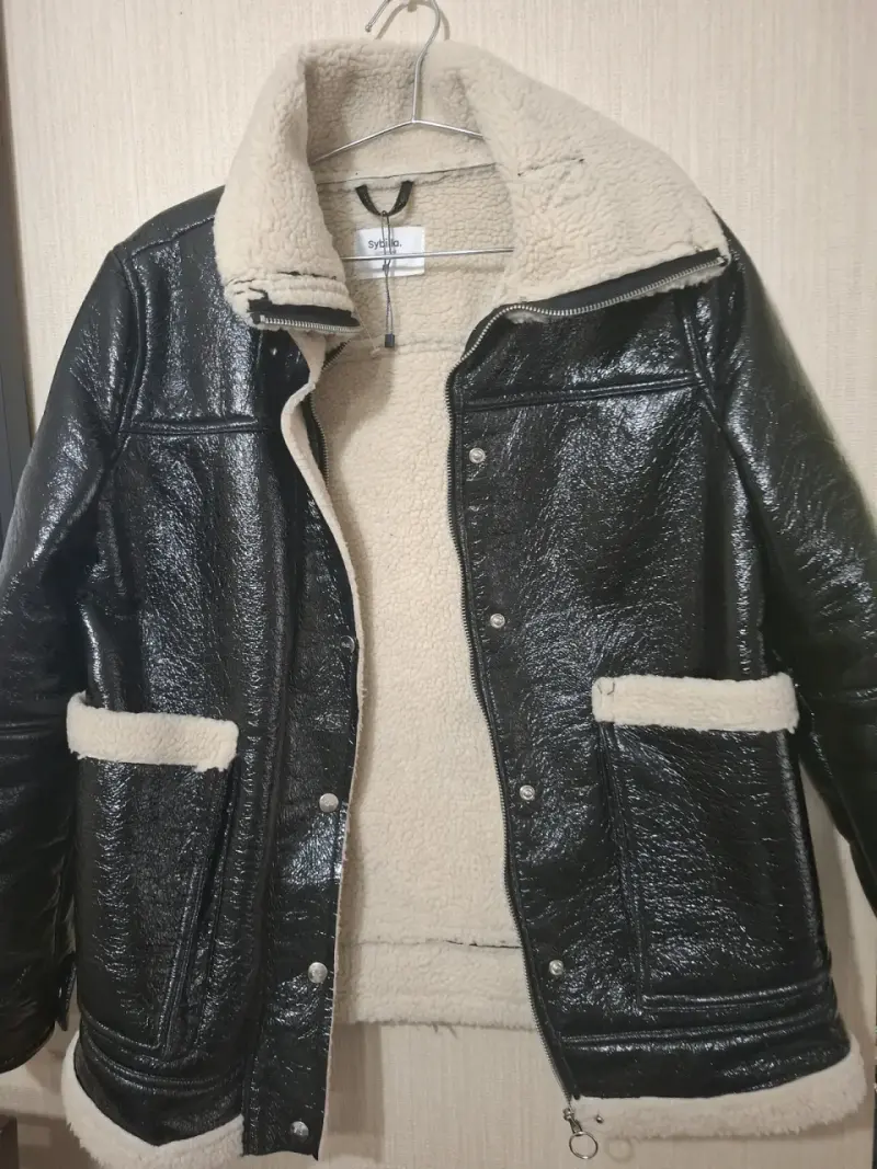 Chaqueta de ecuero negra forrada - 2