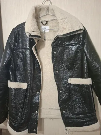 Chaqueta de ecuero negra forrada - miniatura 2