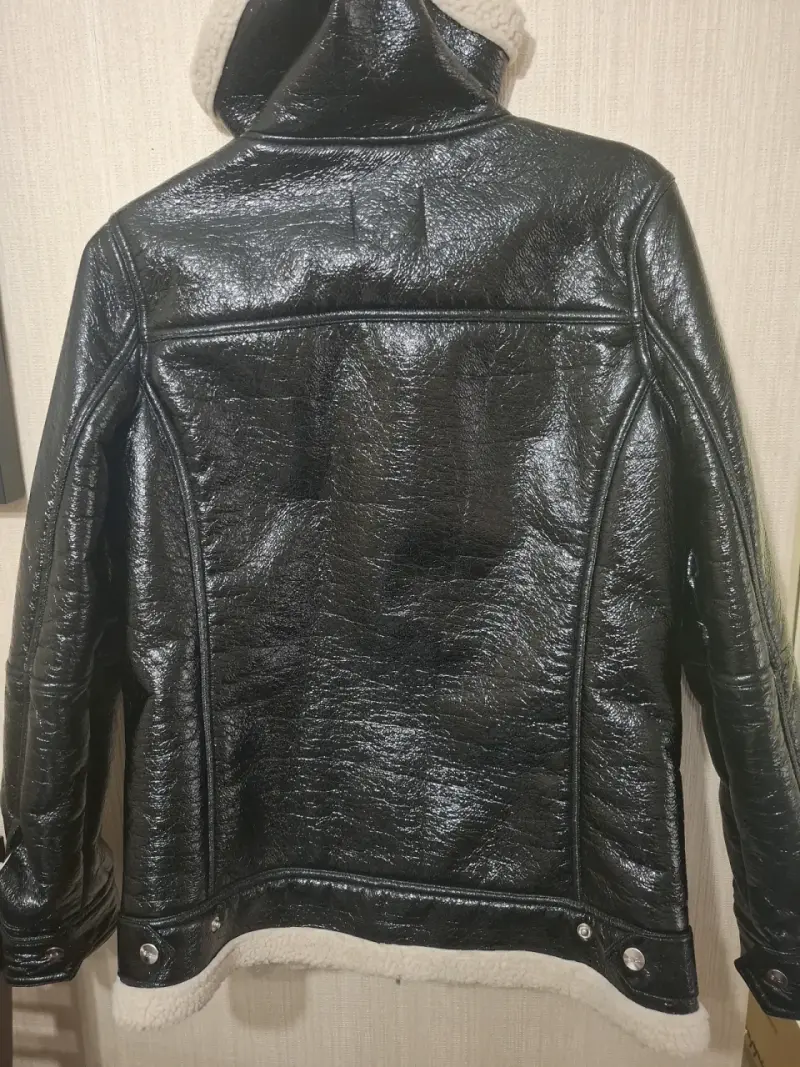 Chaqueta de ecuero negra forrada - 4