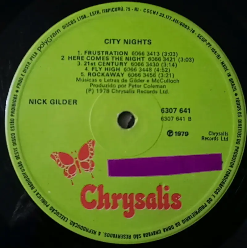 Vinilo Nick Gilder City Nights LP - 5