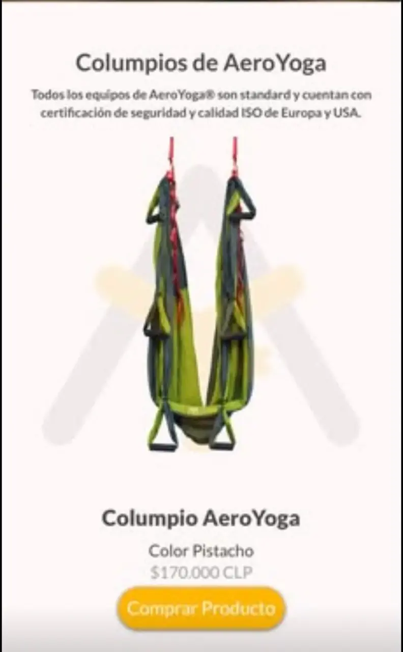 Columpio AeroYoga color pistacho