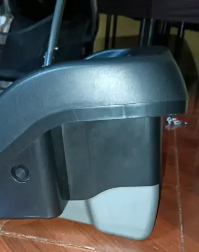 Coche de bebé con silla de auto gris - miniatura 5