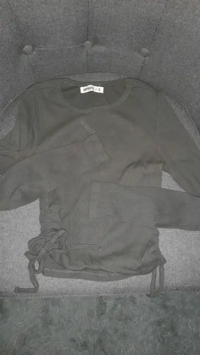 Polera gris oscuro de manga larga Opposite - miniatura 1