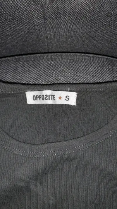Polera gris oscuro de manga larga Opposite - miniatura 3