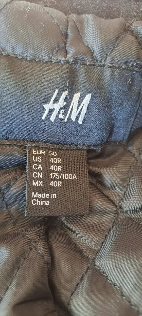Abrigo negro de lana H&M para hombre - 4
