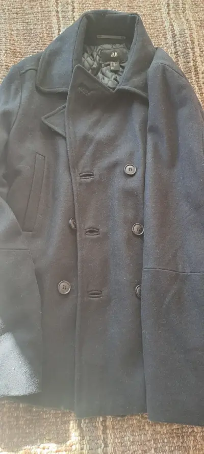 Abrigo negro de lana H&M para hombre - miniatura 5