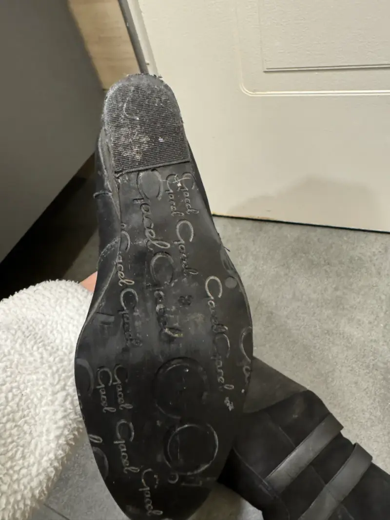 Botas negras de gamuza con plataforma - 5
