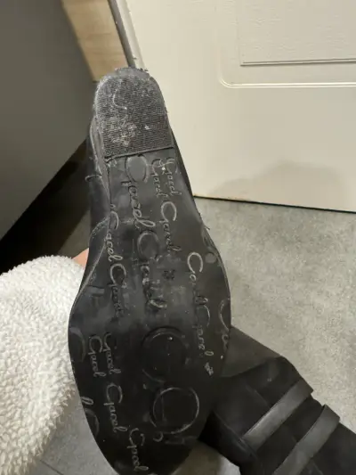 Botas negras de gamuza con plataforma - miniatura 5