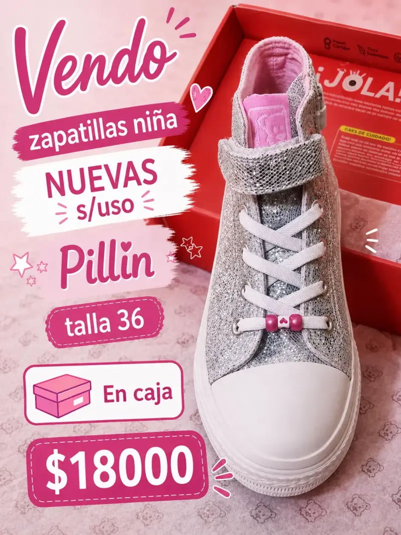 Zapatillas niña nuevas talla 36 en caja
