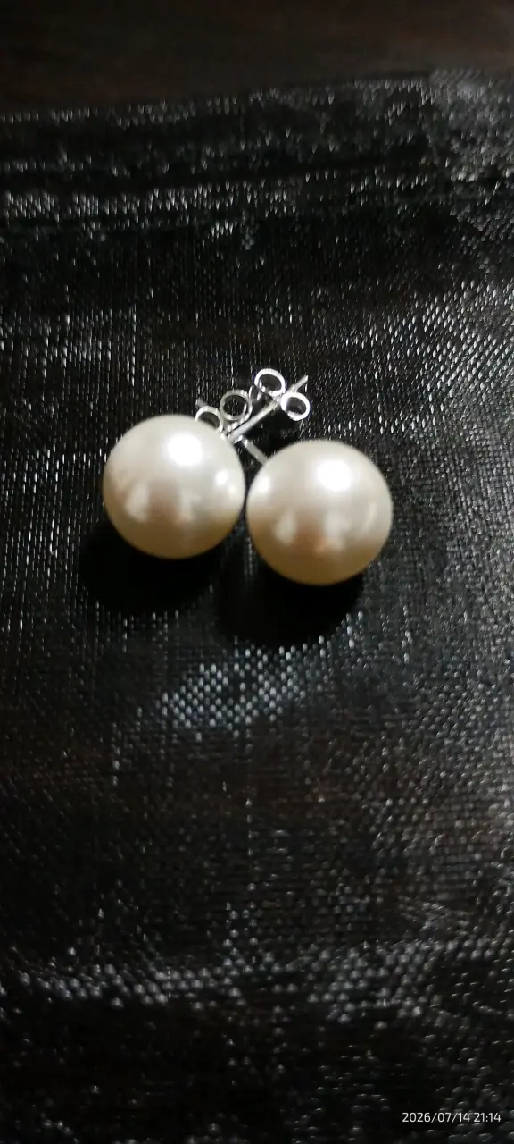 Aros de perlas elegantes para mujer
