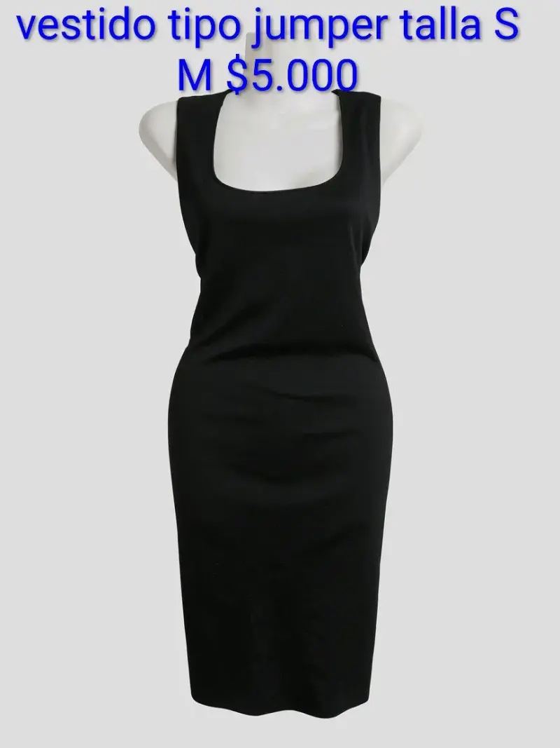 Vestido tipo jumper negro talla S