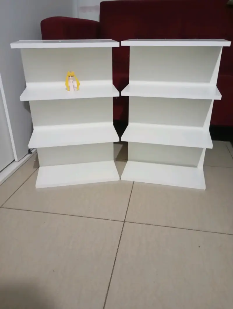 2 Estanterías blancas modernas de melamina