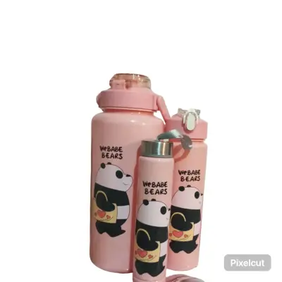 Set de botellas térmicas WeBabe Bears rosadas - miniatura 1
