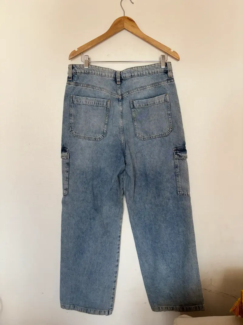 Jeans cargo H&M Divided Wide Leg Talla 42 - 2