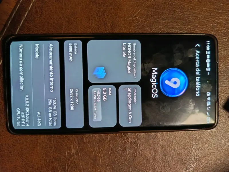 HONOR Magic6 Lite 5G con 8GB RAM y 256GB - 1