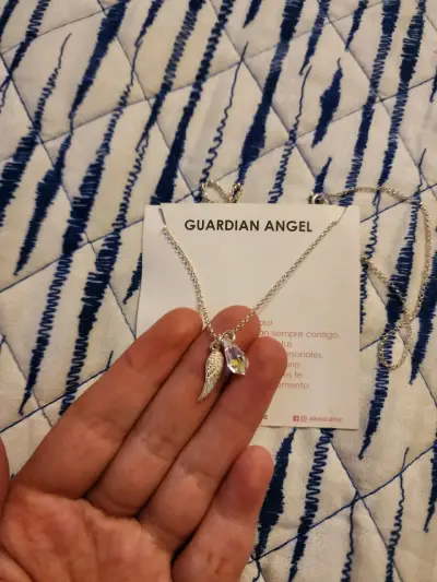Collar Guardian Angel de plata - miniatura 2