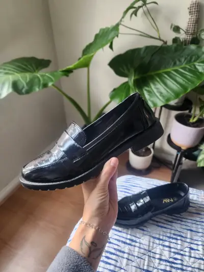Mocasines de charol negros para hombre - miniatura 6