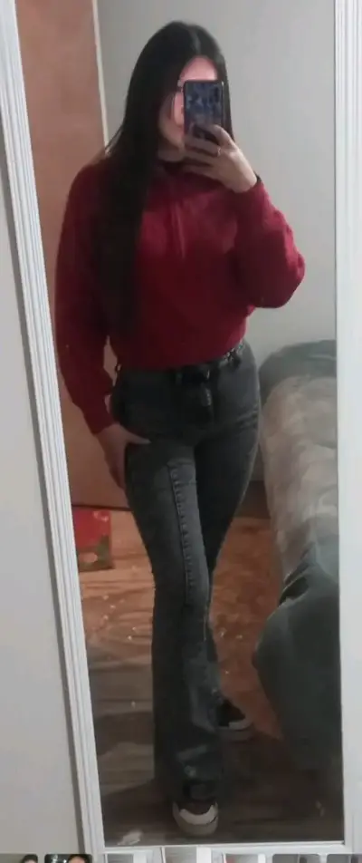 Jeans acampanados de mujer azul claro - miniatura 2