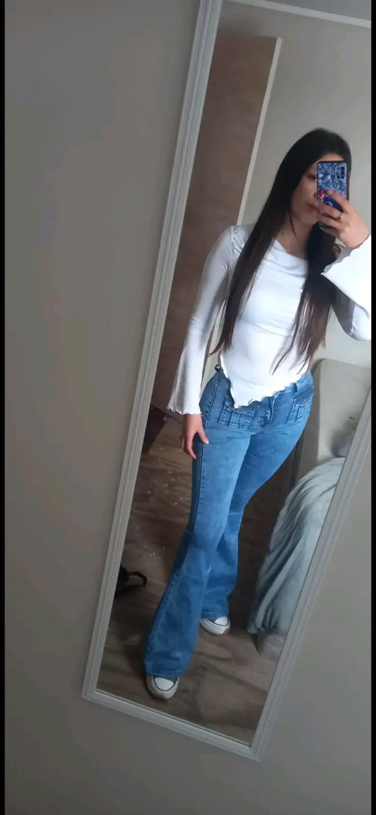 Jeans acampanados de mujer azul claro - 3