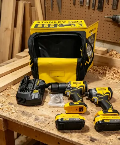 Kit de herramientas Stanley 20v taladro y atorni - miniatura 1