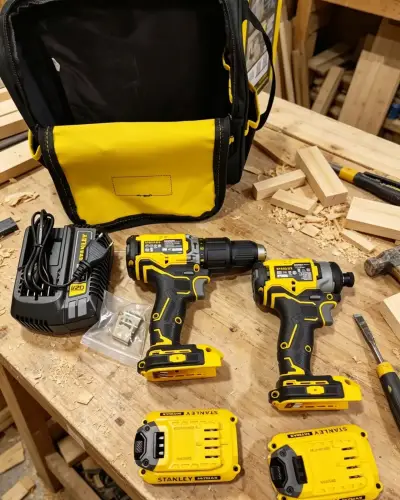 Kit de herramientas Stanley 20v taladro y atorni - miniatura 2