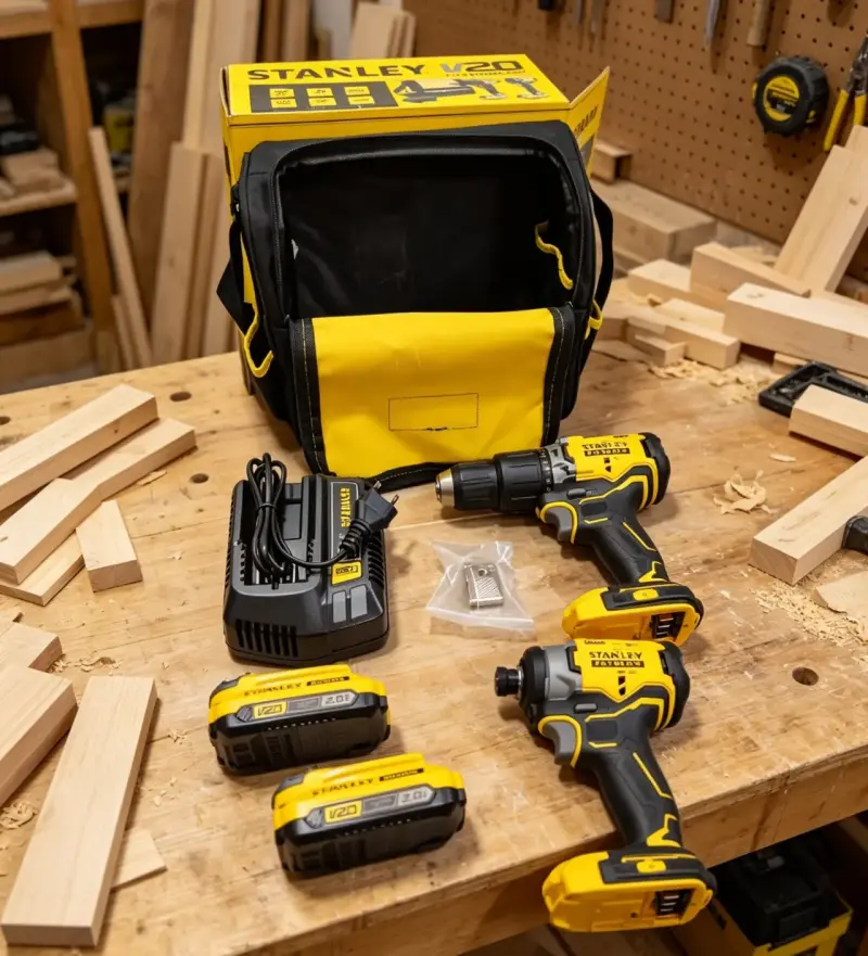 Kit de herramientas Stanley 20v taladro y atorni - 3