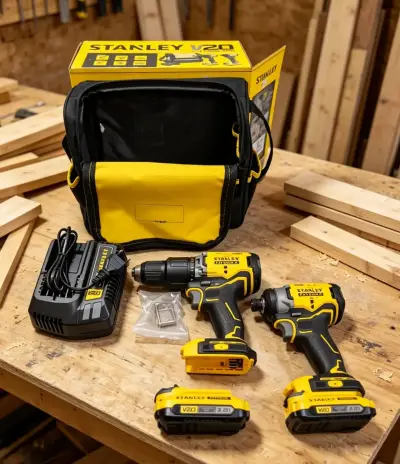 Kit de herramientas Stanley 20v taladro y atorni - miniatura 5