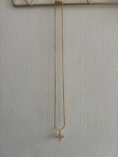 Collar dorado con colgante de estrella - miniatura 1
