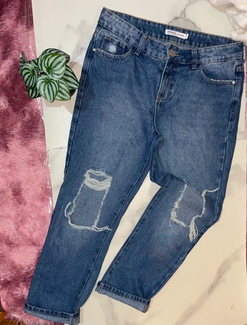 Jeans desgastados Opposite para mujer - 1