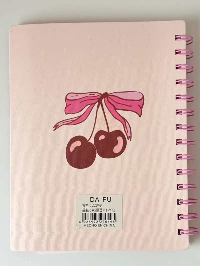 Cuaderno espiral con diseño de cerezas - 2